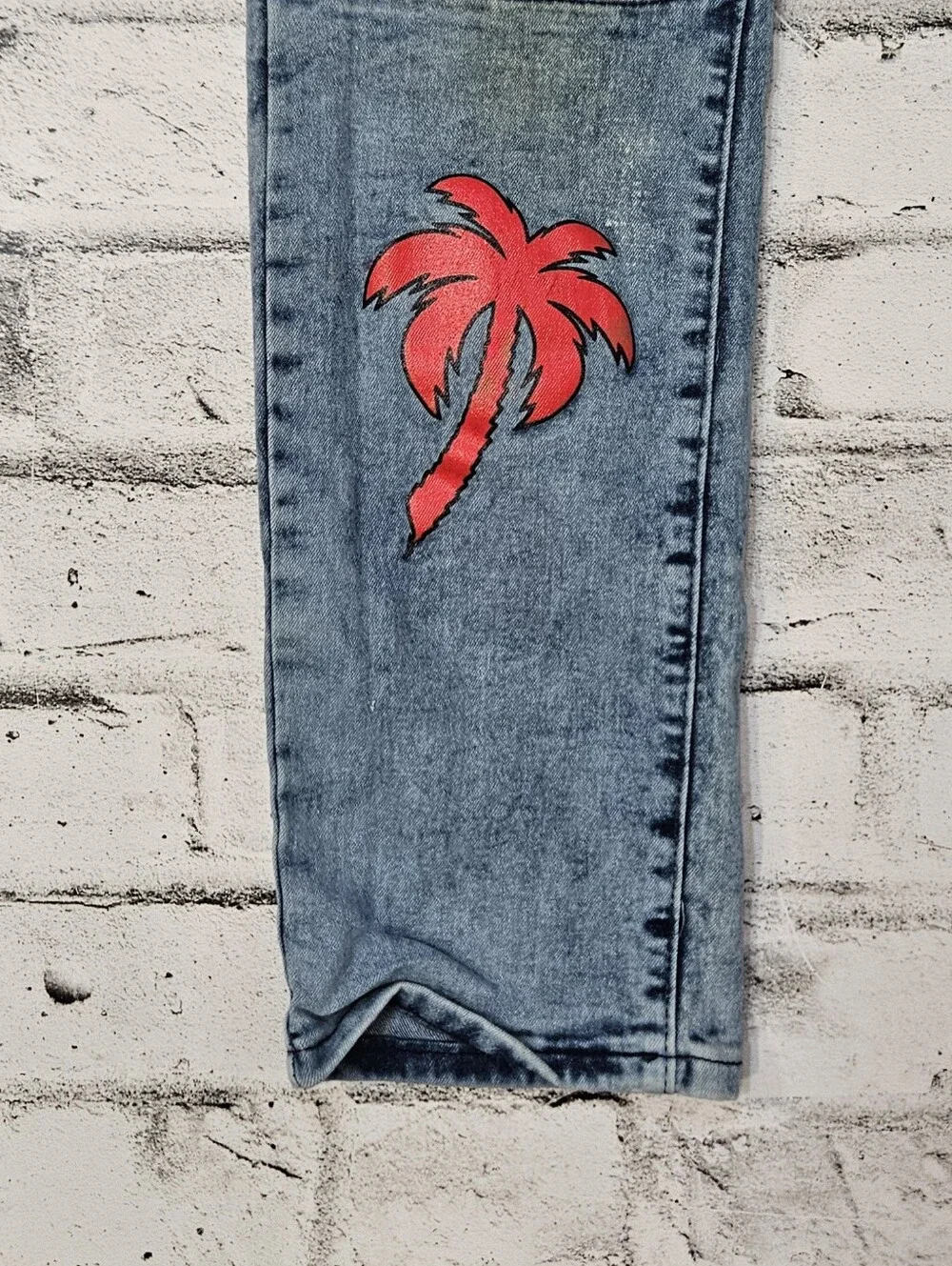 Reason New York Graphic Moto Patch Jeans Slim Fit Denim Mens 30x30 - Picture 6 of 16